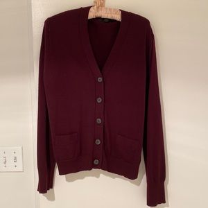 J Crew merlot cardigan